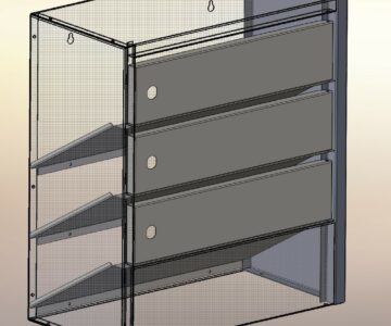 3D модель Почтовый ящик прямоугольной формы 205х395х440 мм