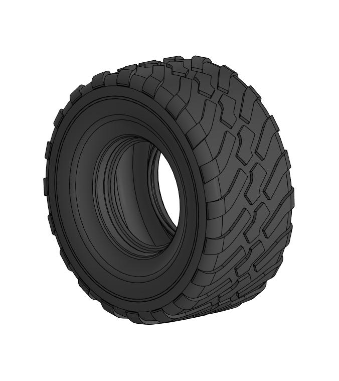 3D модель Диск + Шина 560-60R22.5 BKT