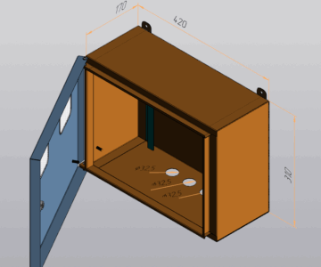 3D модель Щиту учета накладной IP54 310x420x170