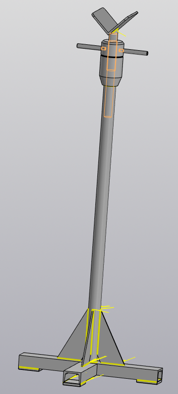 3D модель Стойка винтовая