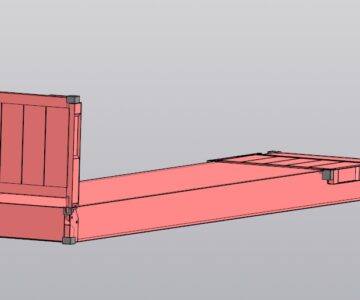 3D модель Контейнер типа FlatRack упрощенная модель