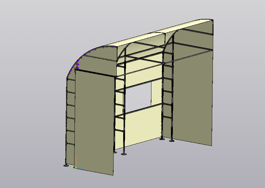 3D модель Ангар тентовый для с/х
