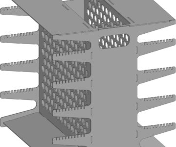 3D модель Вертикальный мангал из листа 3 мм