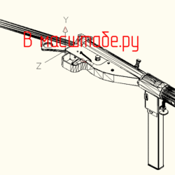 Чертеж Пистолет-пулемет STEN MK II 3D