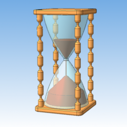 Песочные часы модель трехмерная