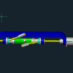 Байонетное соединение тросов (быстроразъёмное), 3D модель