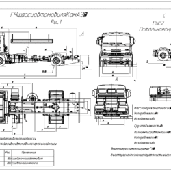 Чертеж шасси КАМАЗ-4308