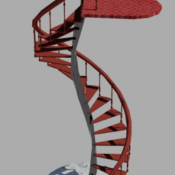 Чертеж лестницы в 3D
