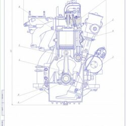 чертеж двигателя ЗМЗ- 4022. 10