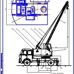 Автокран чертеж компас