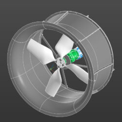 3d модель вентилятора градирни