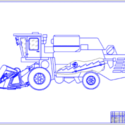 чертеж зерноуборочного комбайна Дон-1500