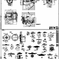 Габаритный чертеж дизельного двигателя ЯМЗ-650