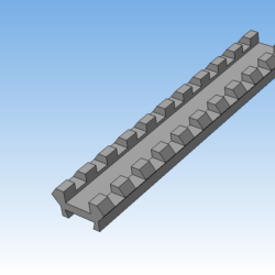 переходная планка ласточкин хвост - пикатини для иж -18 мн 3Д модель