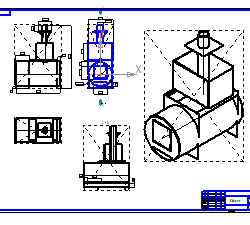 Печь для бани (чертеж и 3d модель)