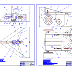 Сборочные чертежи усовершенствованной конструкции плоскореза-глубокорыхлителя КПГ-250
