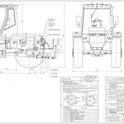 Габаритный чертеж трактора Т-160