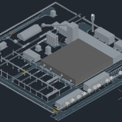 Модель типового завода по производству ЖБИ 3D