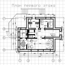 Индивидуальный жилой дом: план первого и второго этажа