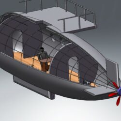Дом-подводная лодка, 3D модель, концепция