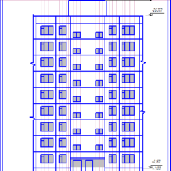 9ти этажный жилой дом, блок-секция 36ти-квартирная, рядовая