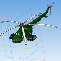 Модель вертолета Ми-8 3D