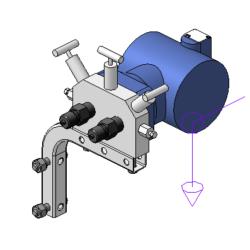3D габаритная модель Датчика перепада давления Rosemount3051CD