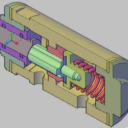 Клапан механический 3D AutoCAD