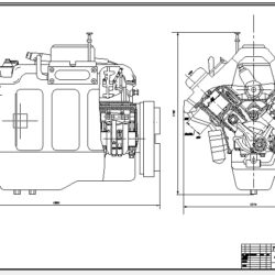 Чертеж двигателя Зил-345
