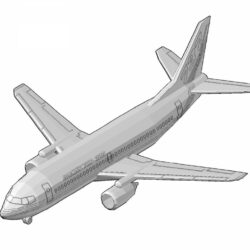 3D модель самолёта Боинг 737