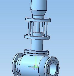 Клапан регулирующий (КР) 25ч945нж односедельный Ду-150 3D