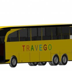 3D модель трехосного автобуса «Mersedes-Benz Travego»
