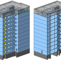 Трехмерная модель многоэтажного здания