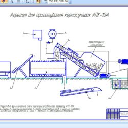 схема агрегата для приготовления кормосмесей АПК-10А