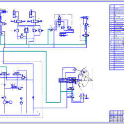 Гидравлическая схема токарного лобового станка