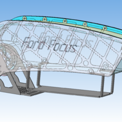 3D модель с развертками подлокотник автомобиля