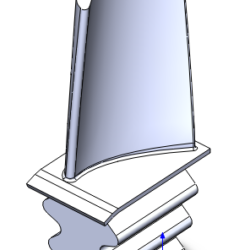 Лопатка газотурбинного двигателя ГТН-25 3D