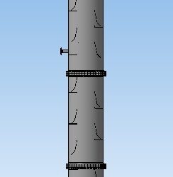 Тарельчатая колонна 3D Модель