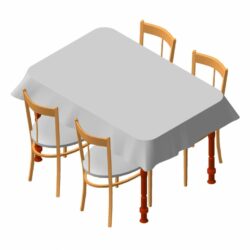 Стол обеденный и четыре стула