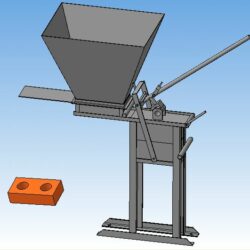 Ручной станок для формования кирпичей  3D Модель