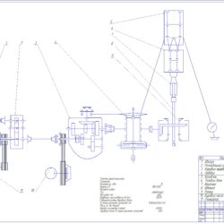 Кинематически схема буровой установки УРБ-2А2