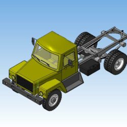 3D модель автомобильного шасси ГАЗ 33086 "Земляк"