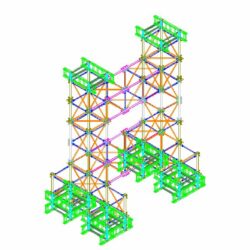 Мостовая инвентарная конструкция стоечная (МИК-С)  3D
