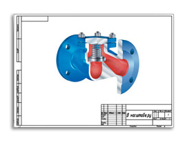 3д автокад перепускной клапан