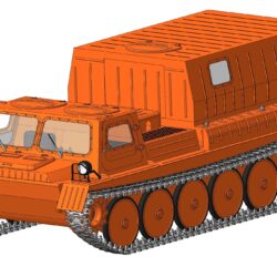 3D модель снегоболотохода ГАЗ-34039