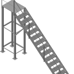 Металлическая лестница на 2 этаж