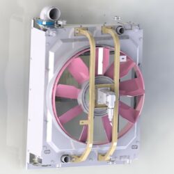 Радиаторный блок свентилятором, муфтой и гидромотором