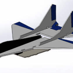 Модель самолета МИГ-29 из потолочной плитки