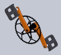 Кривошипно-шатунный механизм для велосипеда