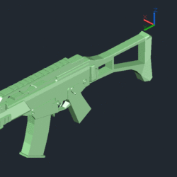 3D модель укороченной винтовки G36C